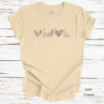 Chicken Scratch - Unisex Jersey Light Weigth T-shirt