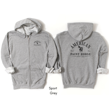 American Paint Horse Unisex Zip Hoodie