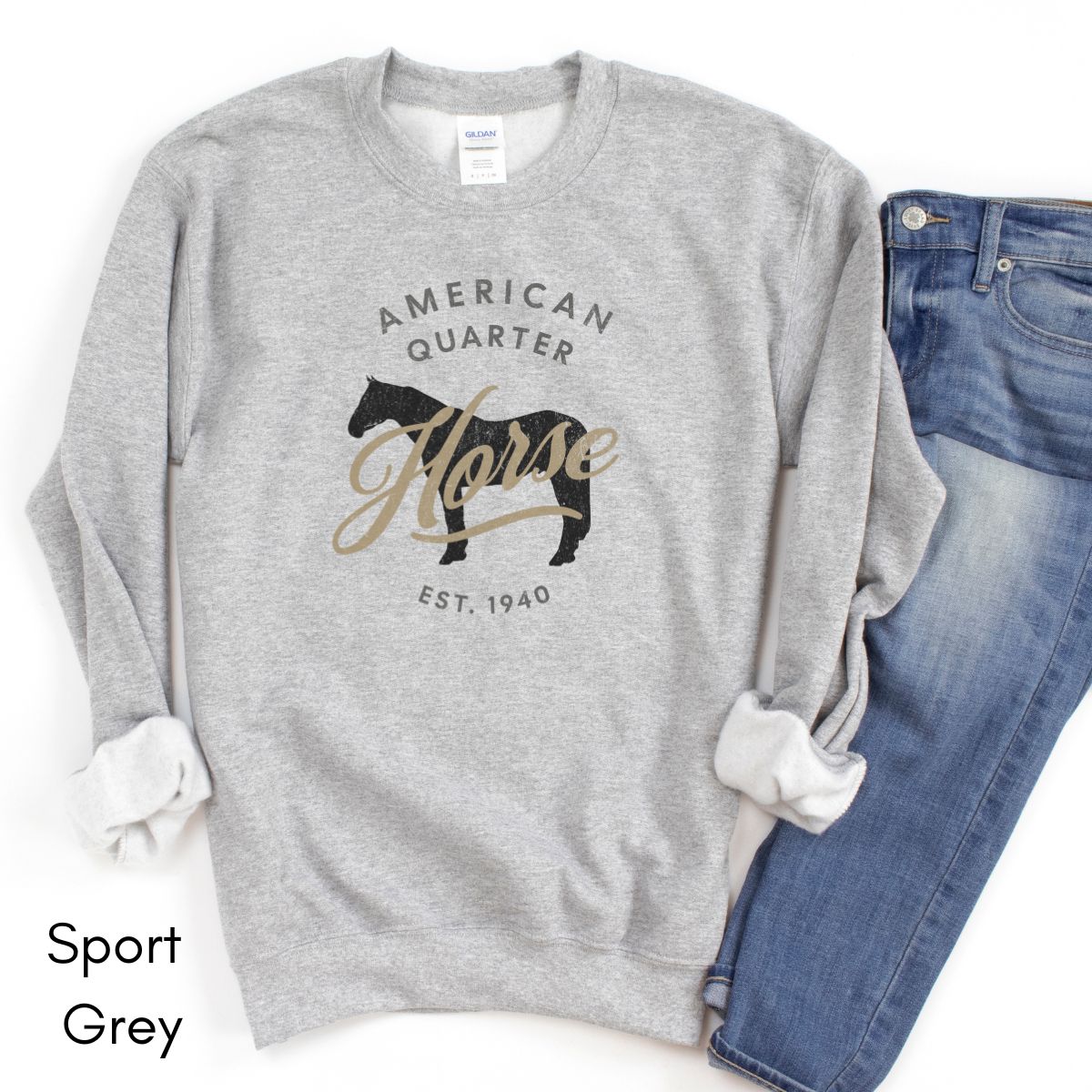 American Quarter Horse - Unisex Crewneck Sweatshirt