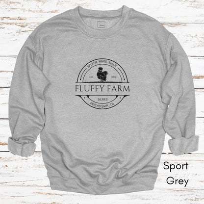 Custom Silkie Chicken Farm Unisex Crewneck Sweatshirt