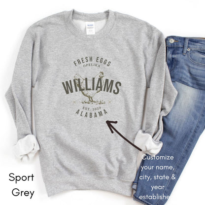 Custom Local Egg Farm Unisex Crewneck Sweatshirt