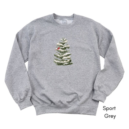 The Visitor - Winter Caridnal, Holiday Comfort Unisex Crewneck Sweatshirt