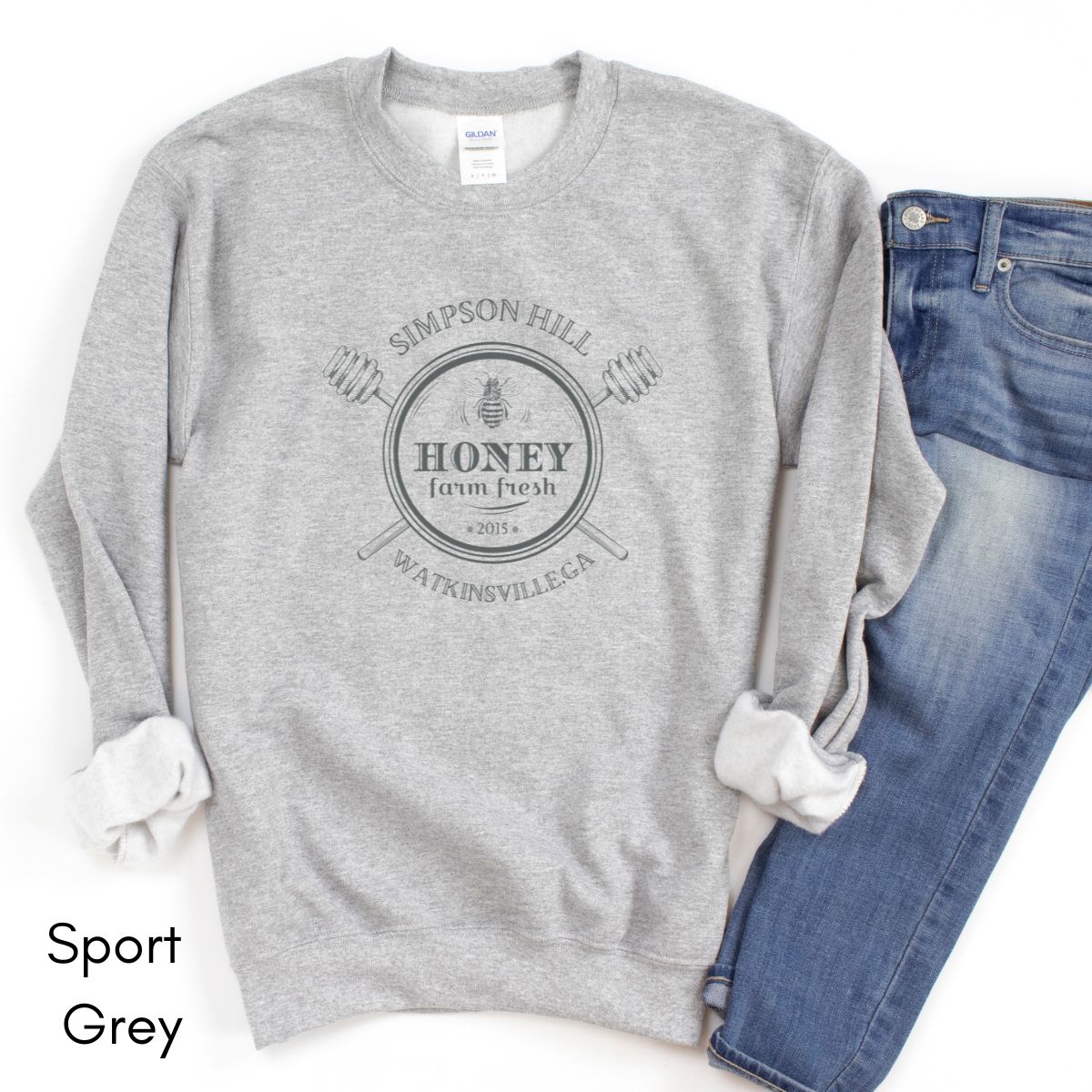 Custom Bee Honey farm Unisex Crewneck Sweatshirt