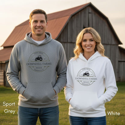 Custom Produce Farm Tractor Unisex Heavy Blend Hooded Sweatshirt