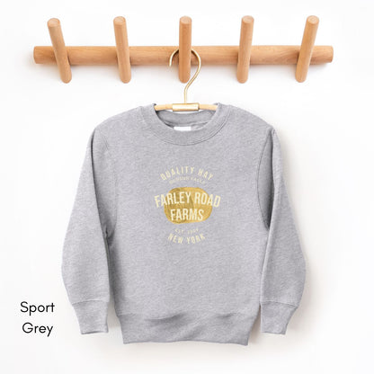 Custom Hay Farm YOUTH/KIDS Crewneck Sweatshirt
