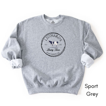 Custom Dairy Farm Unisex Crewneck Sweatshirt