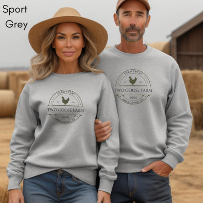 Custom Egg Farm Unisex Crewneck Sweatshirt