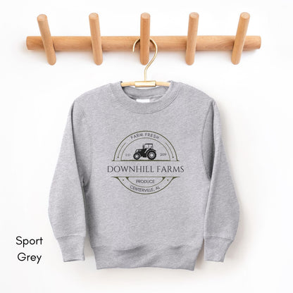 Custom Farm YOUTH/KIDS Tractor Crewneck Sweatshirt