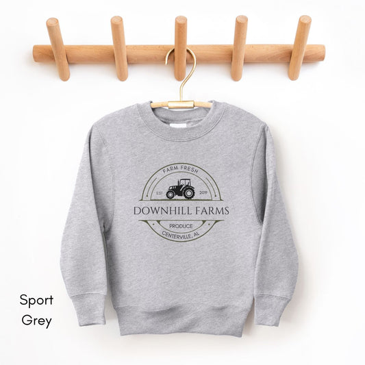 Custom Farm YOUTH/KIDS Tractor Crewneck Sweatshirt