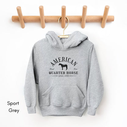 American Quarter Horse YOUTH Heavy Blend Unisex Hooded Sweatshirt