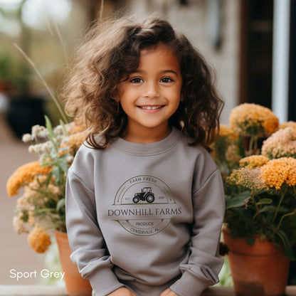 Custom Farm YOUTH/KIDS Tractor Crewneck Sweatshirt