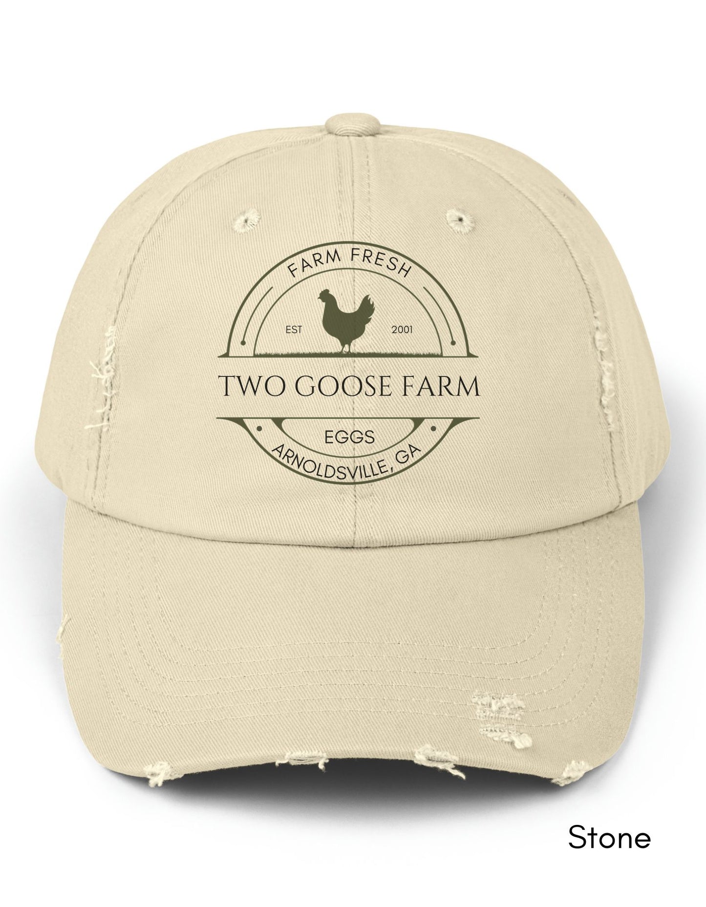 Custom Egg Farm Unisex Distressed  Cotton Twill Baseball Hat
