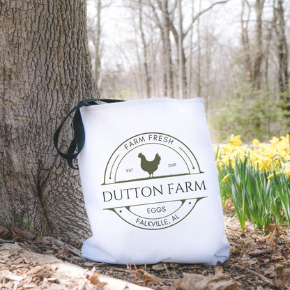 Custom Egg Farm Tote Bag