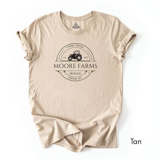 Custom Farm Tractor Unisex Jersey Light Weight T-shirt
