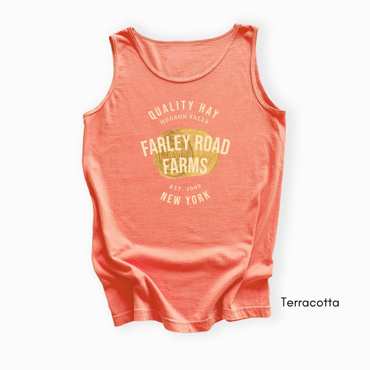 Custom Hay Farm Unisex Garment Dyed Tank Top