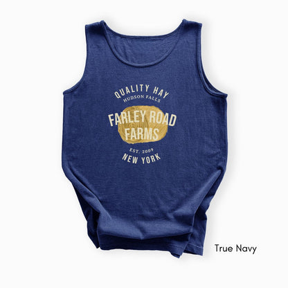Custom Hay Farm Unisex Garment Dyed Tank Top