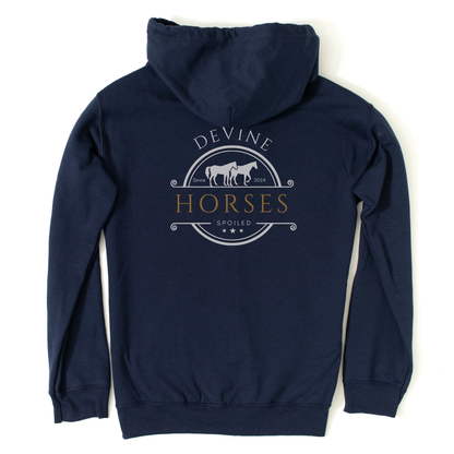 Custom Spoiled Horse Farm Zip Unisex Hoodie