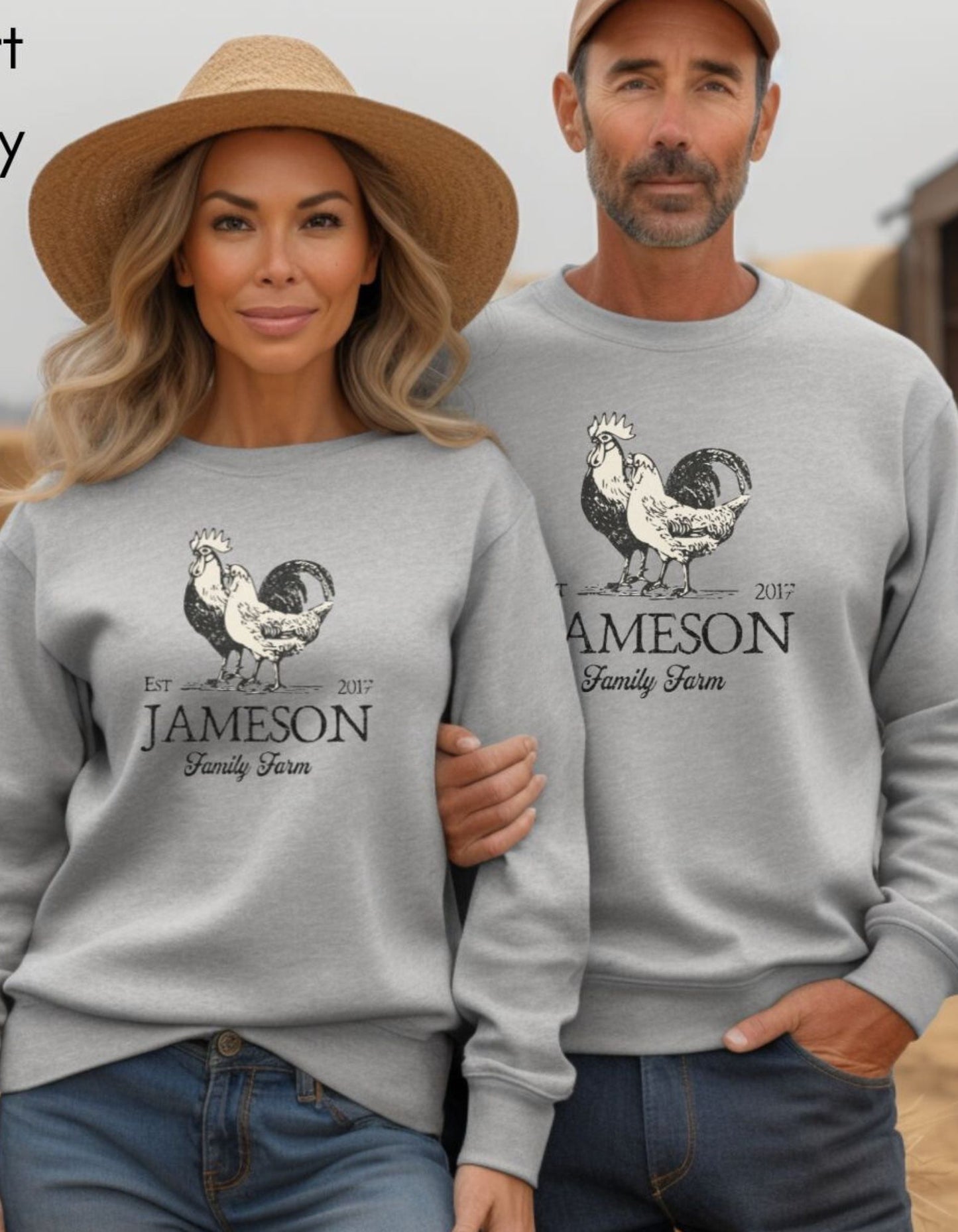 Custom Family Farm Sweatshirt - Unisex Crewneck Sweatshirt