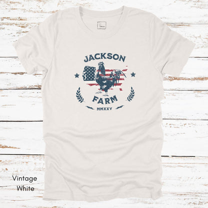 Custom Patriotic Farm Light Weight Unisex Jersey T-shirt
