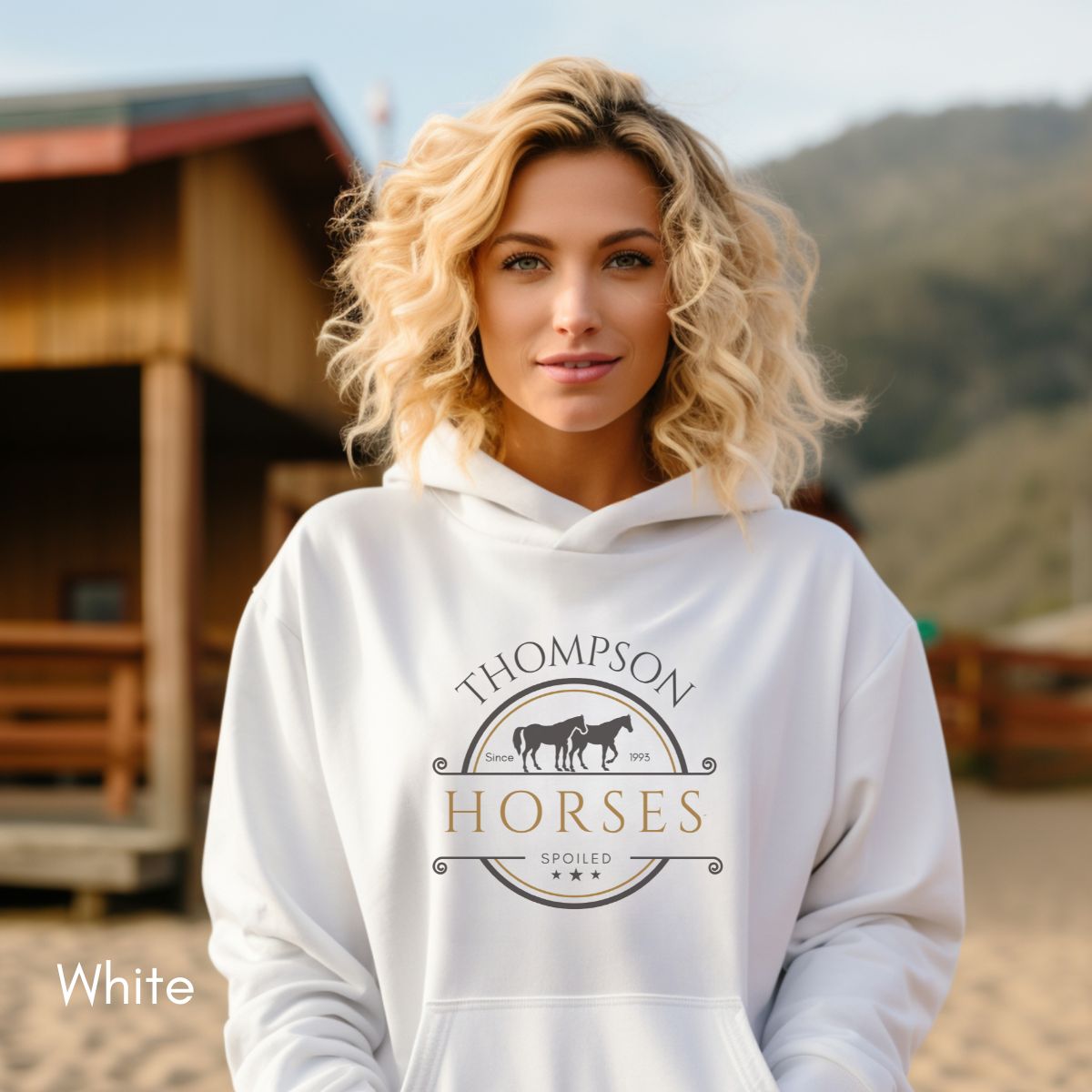 Custom spoiled horse HOODIE Unisex Heavy Blend Hooded Sweatshirt