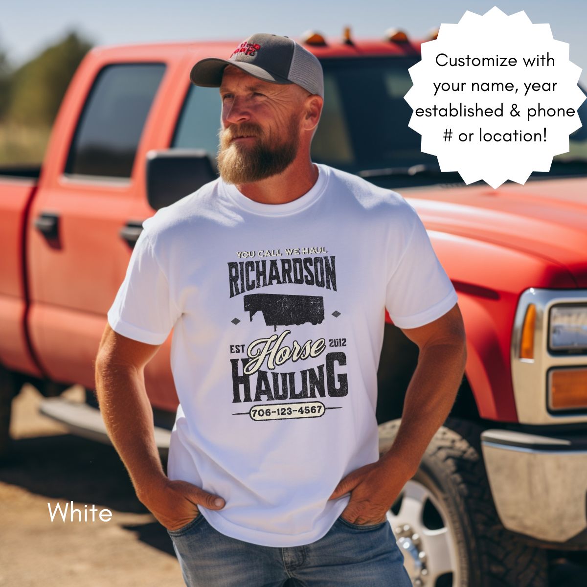 Custom Horse/Livestock Local Hauling Light Weight Jersey T-shirt