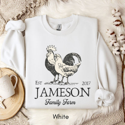 Custom Family Farm Sweatshirt - Unisex Crewneck Sweatshirt