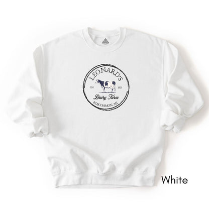 Custom Dairy Farm Unisex Crewneck Sweatshirt