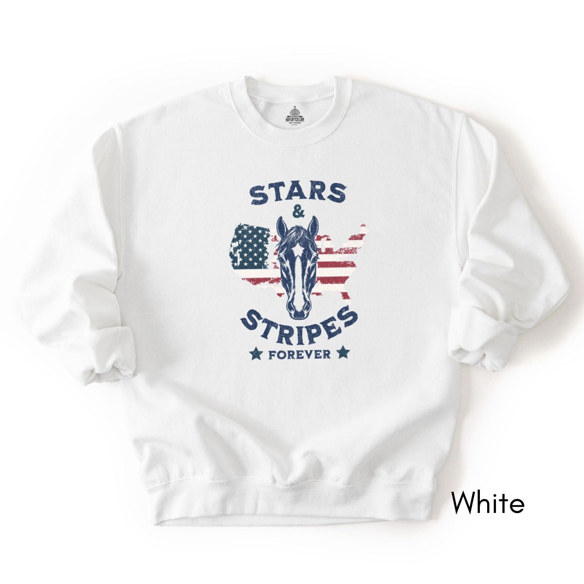 Stars & Stripes Forever - Patriotic Horse Lover Unisex Crewneck Sweatshirt