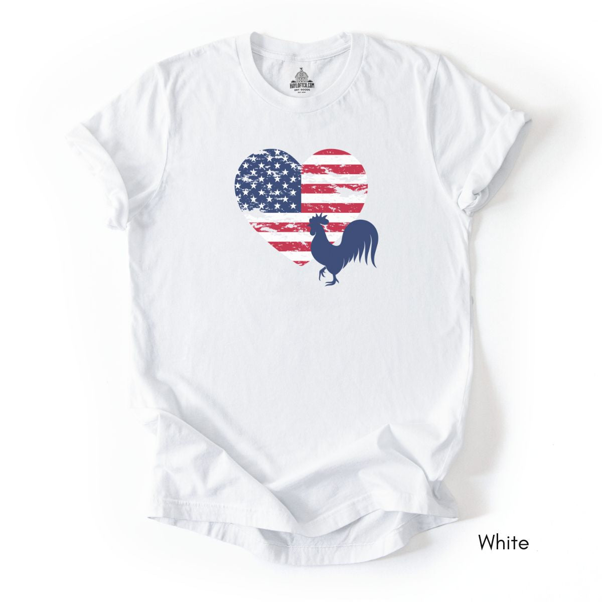 Patriotic Rooster Unisex Light Weight Jersey T-shirt