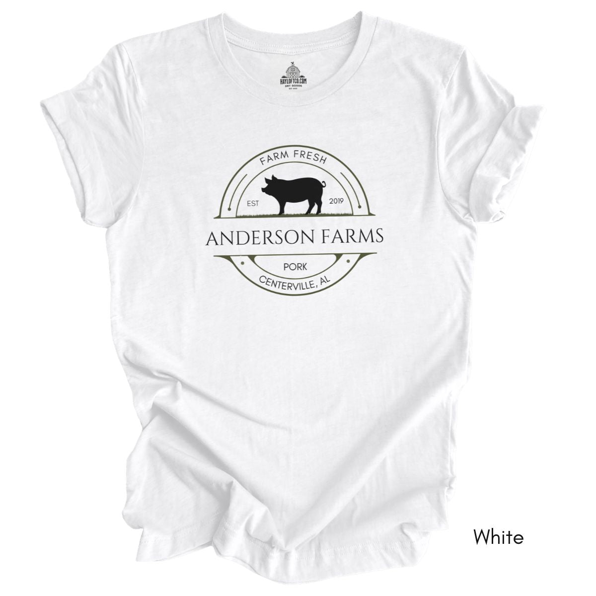 Custom Pig/Pork Farm Light Weight Jersey T-shirt