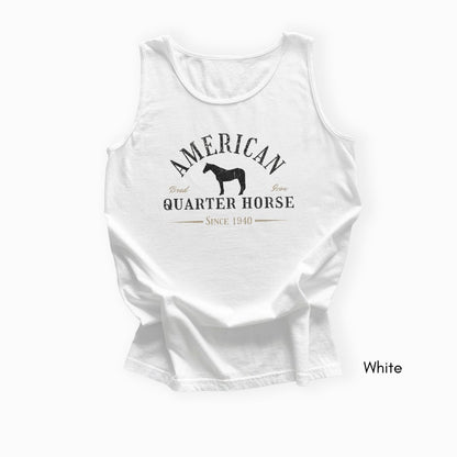 American Quarter Horse Unisex Garment Dyed Tank Top