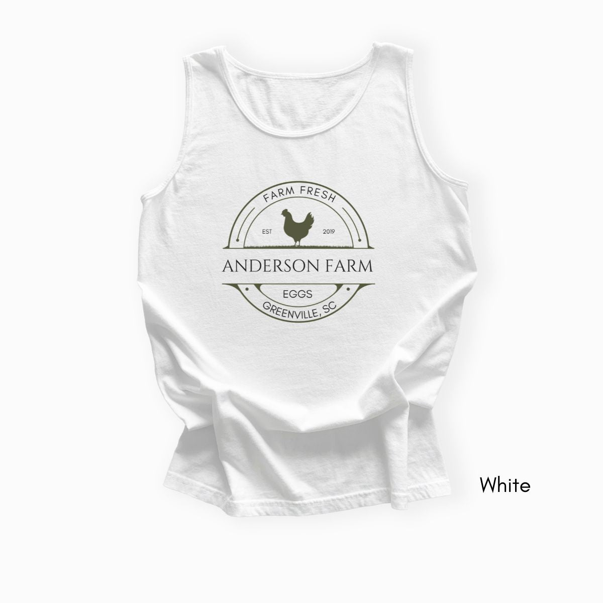Custom Egg Farm Unisex Garment Dyed Tank Top