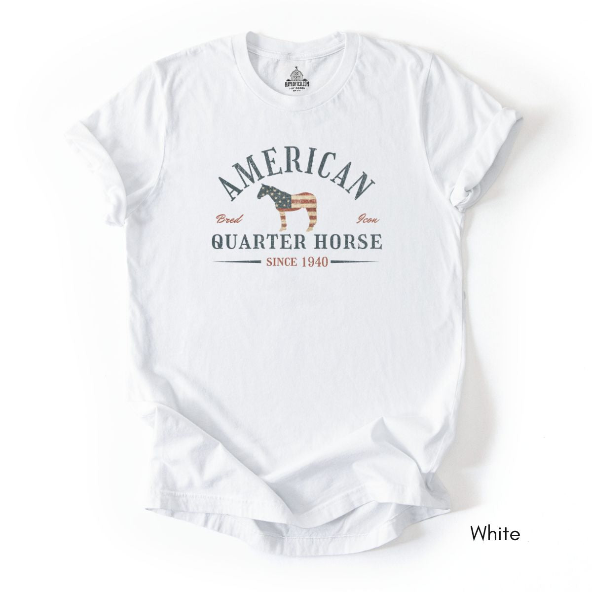 Patriotic American Quarter Horse Light Weigth Jersey T-shirt