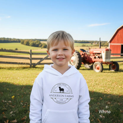 Custom Sheep Farm YOUTH/KIDS Heavy Blend Hooded Sweatshirt