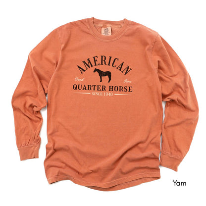 American Quarter Horse Long Sleeve Garment Dyed T-shirt