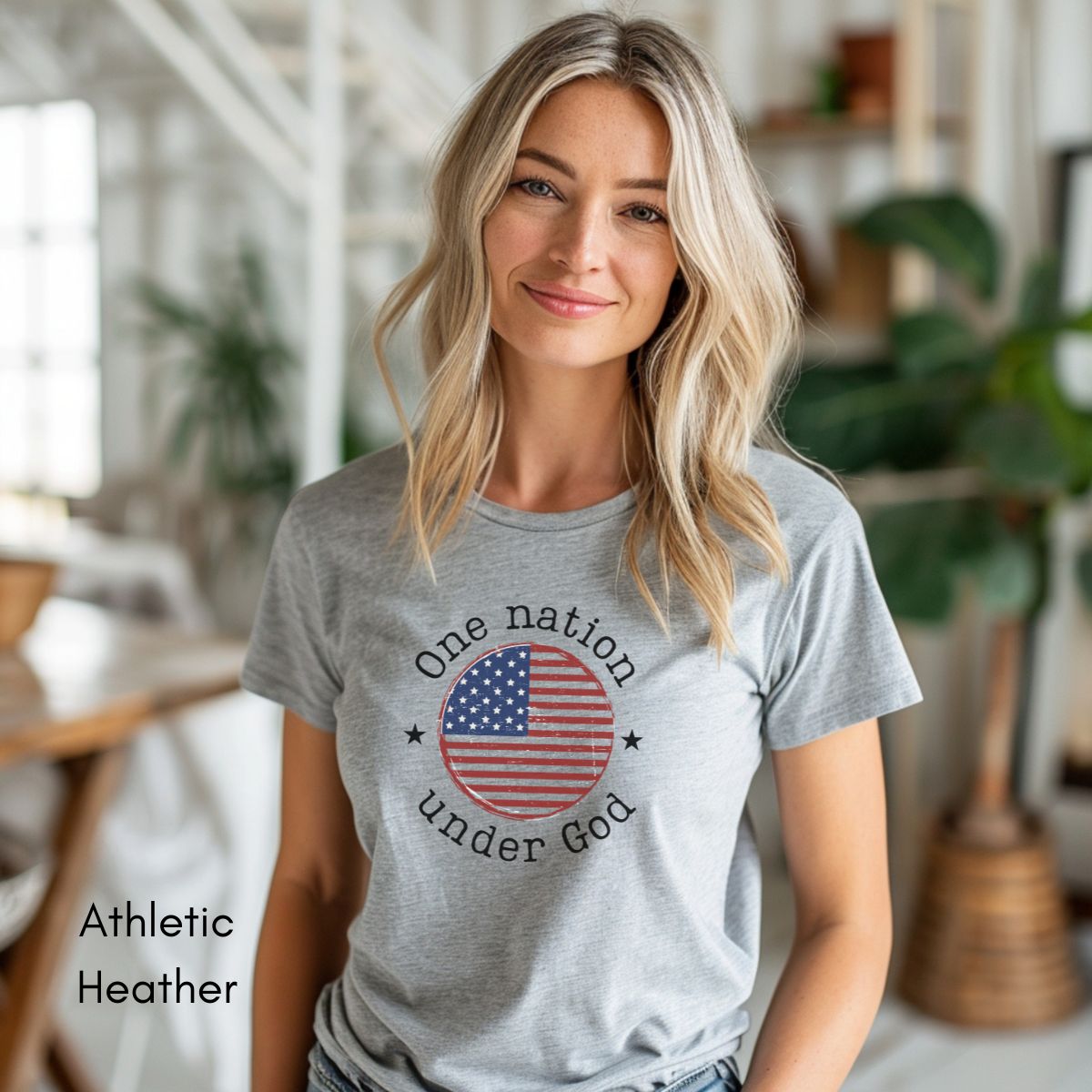 One Nation Under God Unisex Light Weight Jersey Group T-shirt