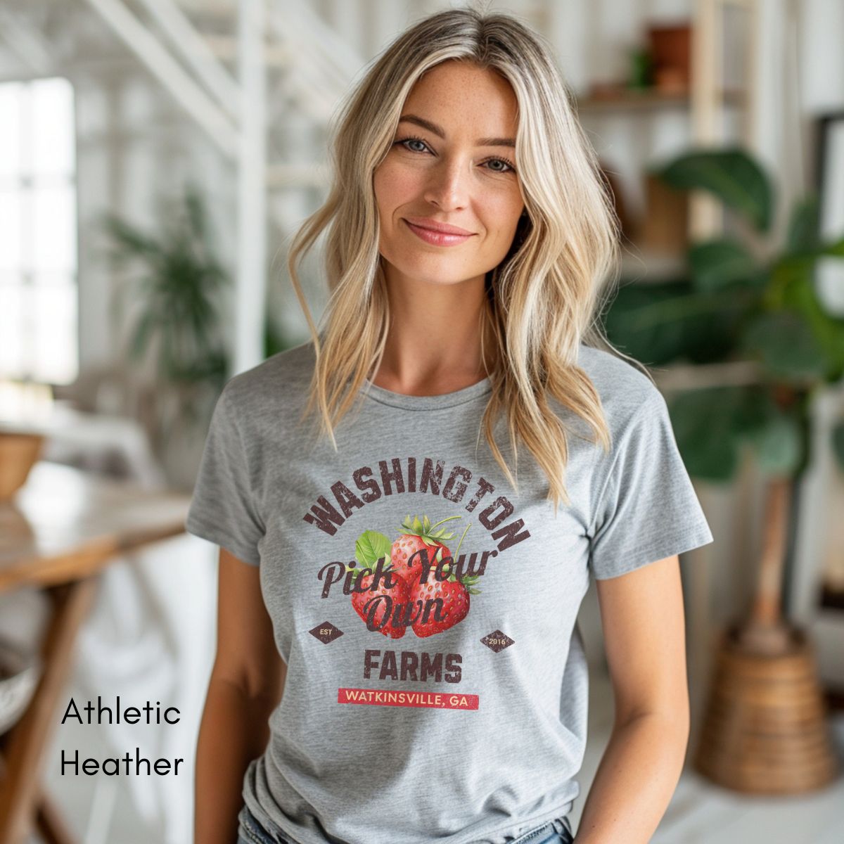 Pick Your Own Custom Strawberry Farm Light Weight Unisex Jersey T-shirt