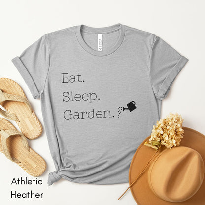 Eat Sleep Garden Unisex Jersey Light Weight T-shirt