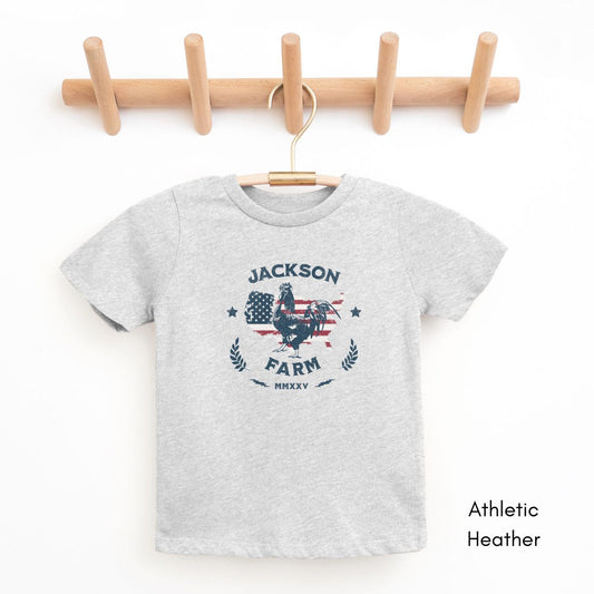 Custom YOUTH/KIDS Patriotic Farm Unisex Light Weight Tshirt