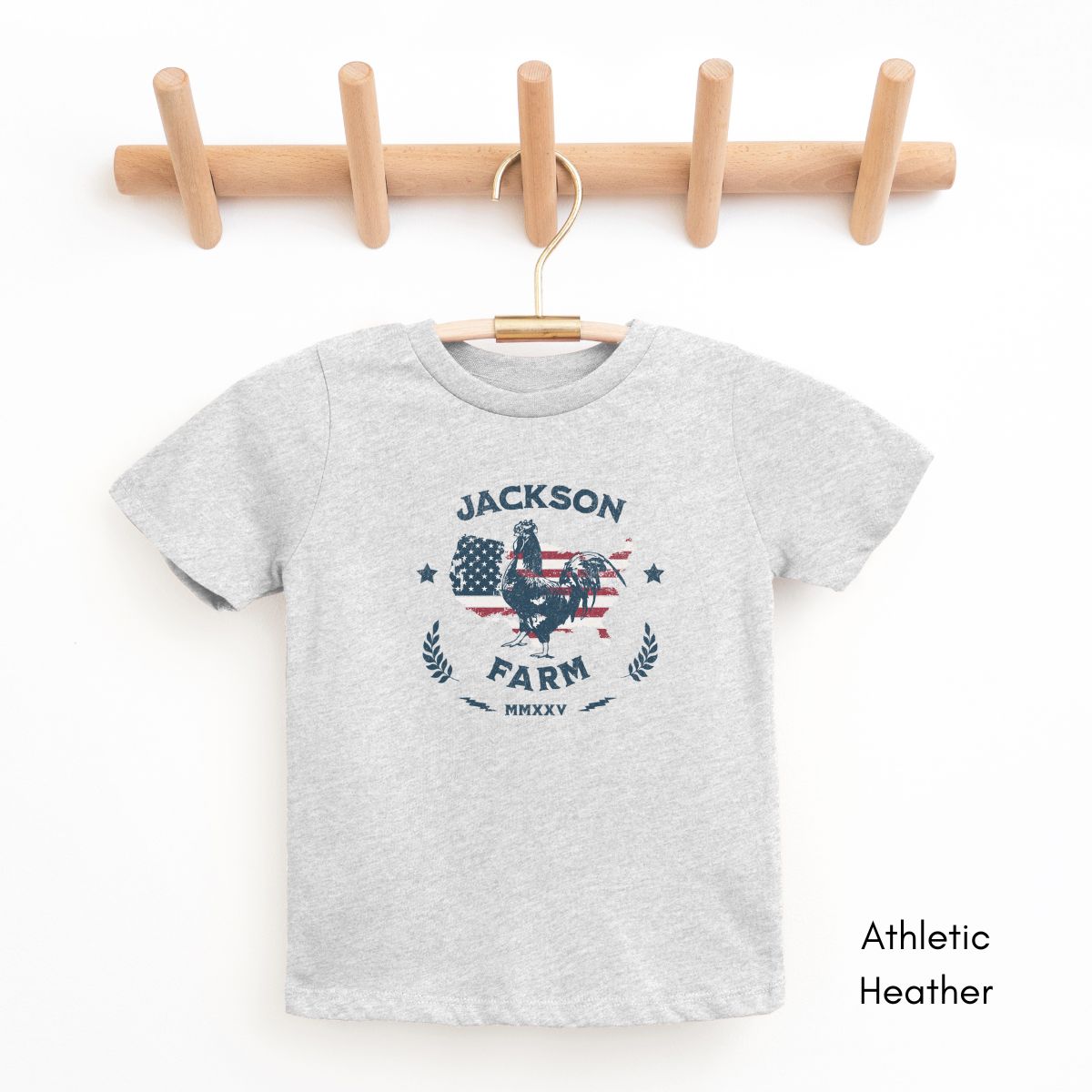 Custom TODDLER Patriotic Farm Unisex Light Weight Jersey T-shirt