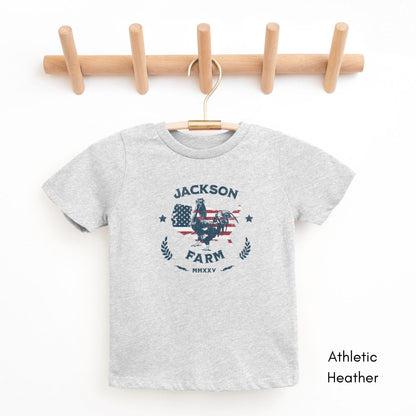 Custom TODDLER Patriotic Farm Unisex Light Weight Jersey T-shirt