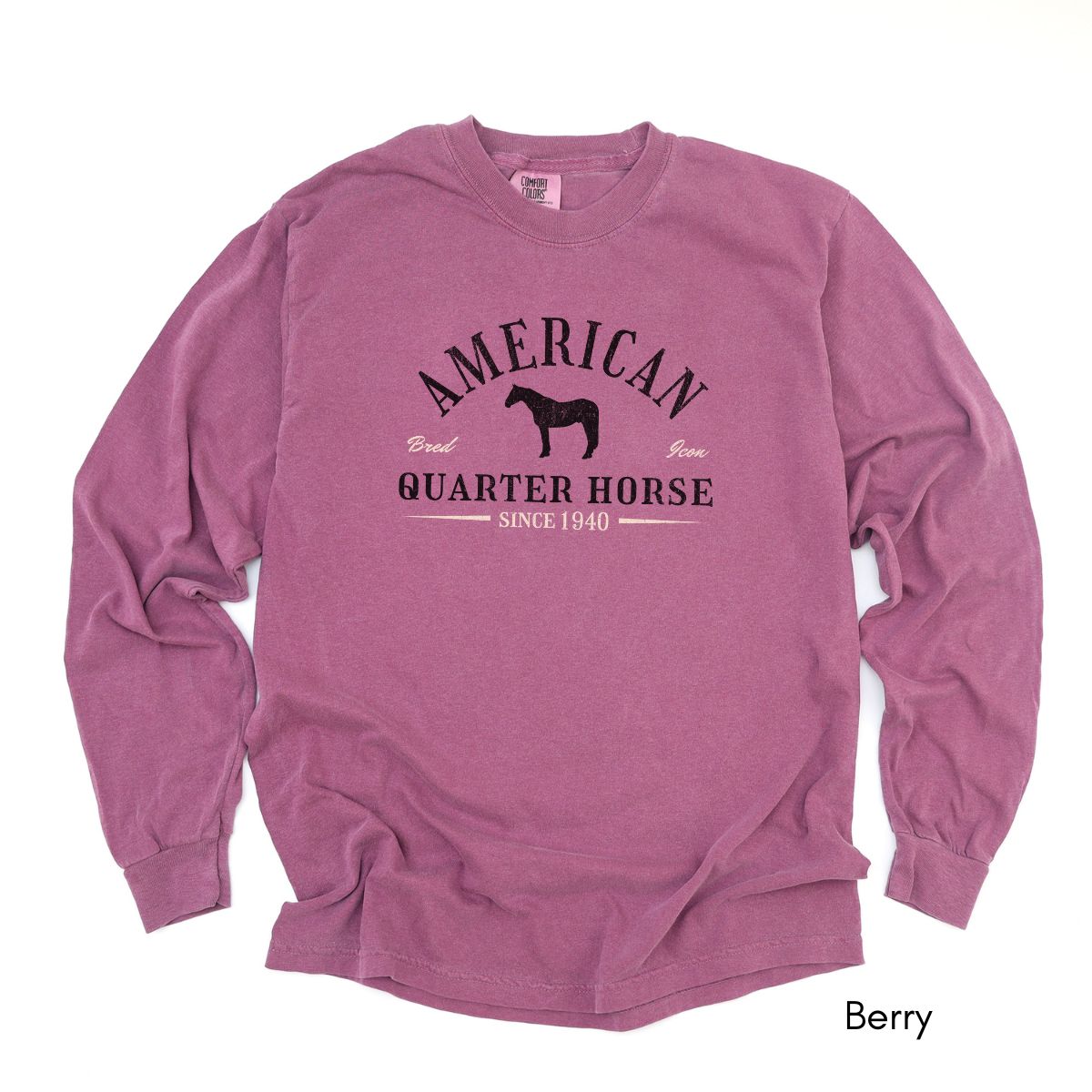 American Quarter Horse Long Sleeve Garment Dyed T-shirt