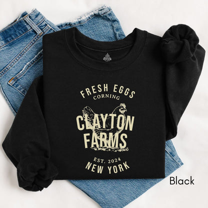 Custom Local Egg Farm Unisex Crewneck Sweatshirt