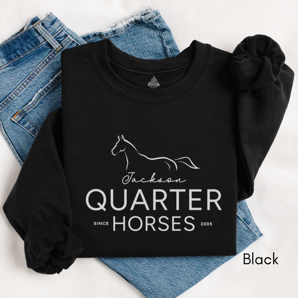 Custom Quarter Horse Farm Unisex Crewneck Sweatshirt