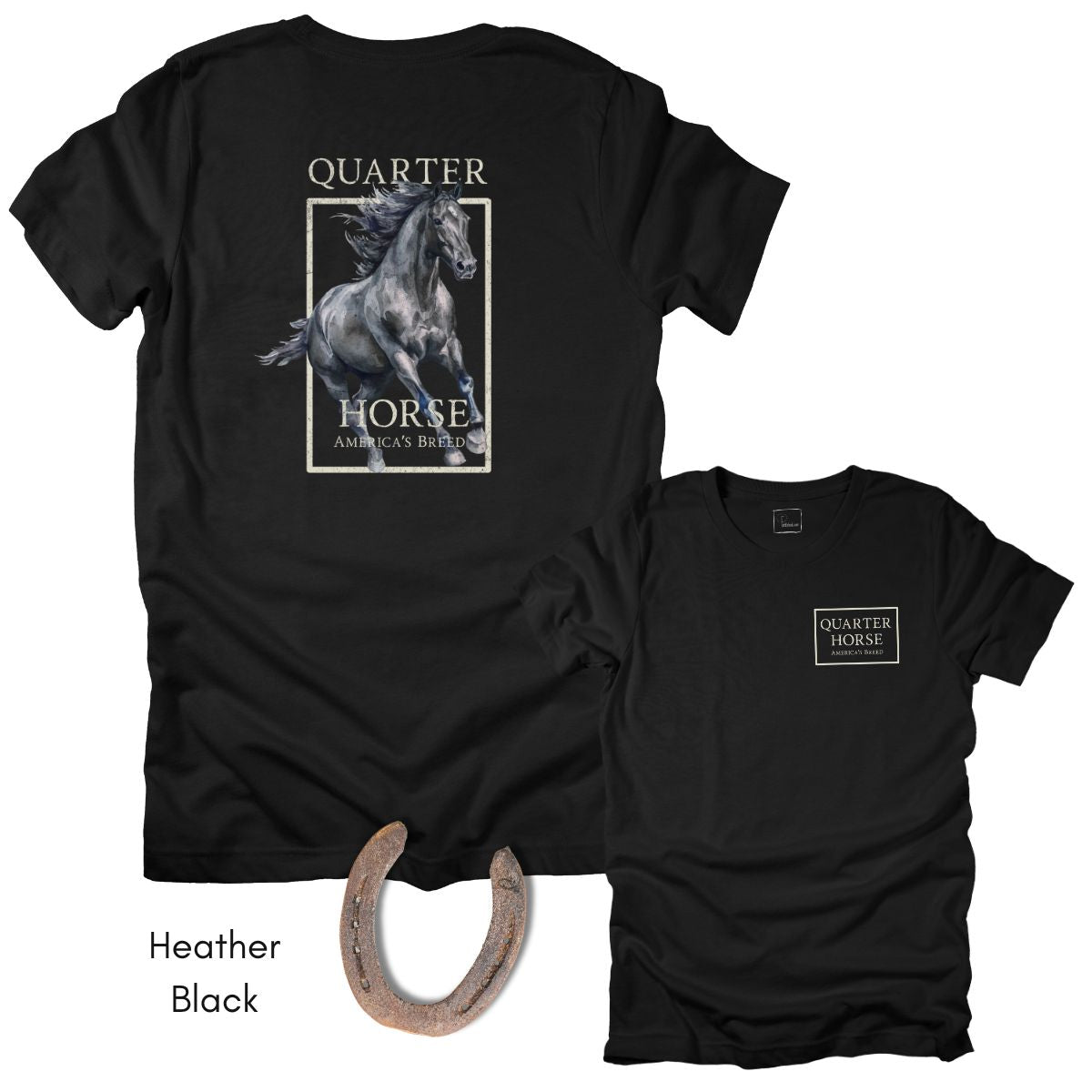 Quarter Horse America's Breed Back Print Unisex Jersey Light Weight T-shirt