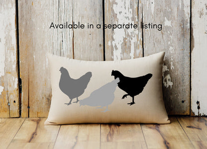 You & Me plus Chickens - Farmhouse Decor Square Pillow