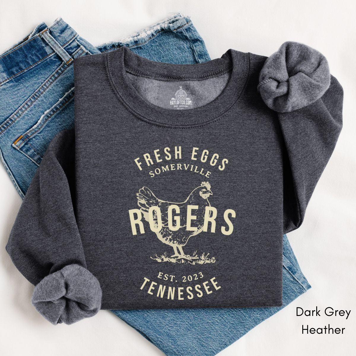 Custom Local Egg Farm Unisex Crewneck Sweatshirt