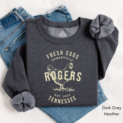 Custom Local Egg Farm Unisex Crewneck Sweatshirt