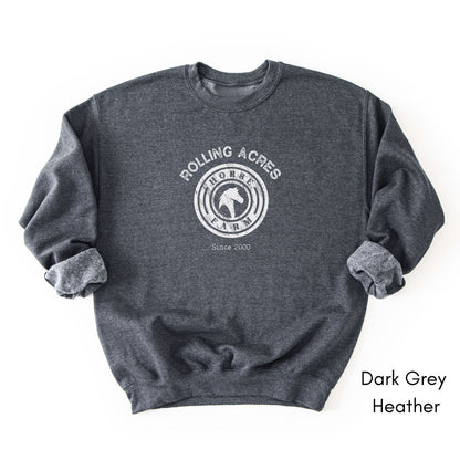 Custom Horse Farm Unisex Crewneck Sweatshirt