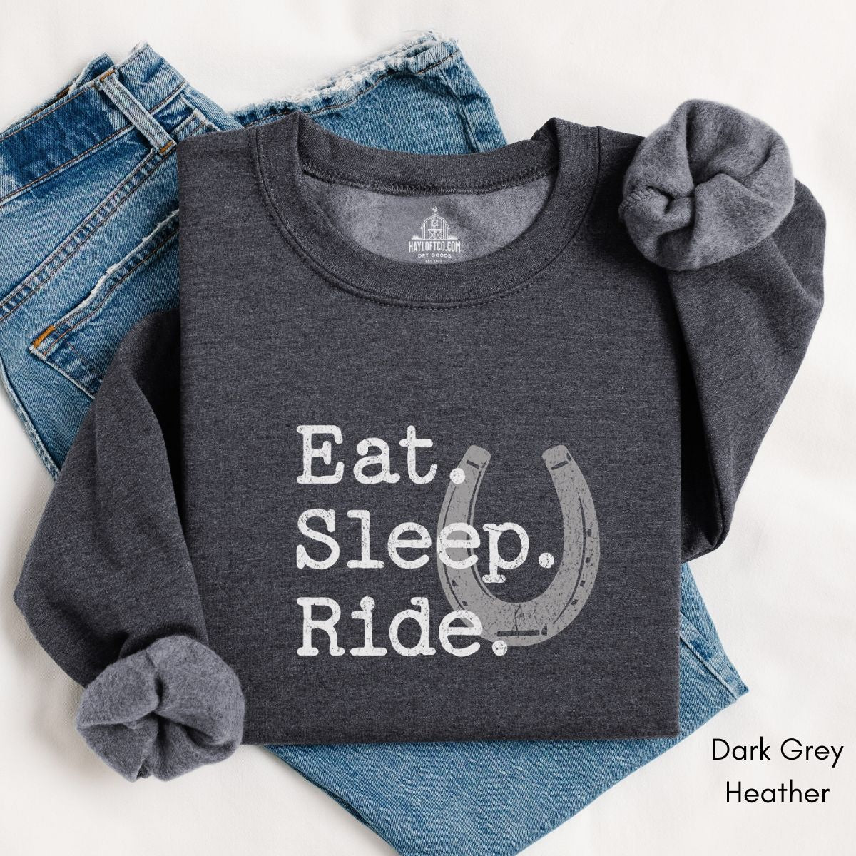 Eat Sleep Ride - Unisex Heavy Blend Crewneck Sweatshirt